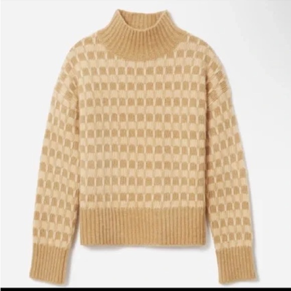 Everlane Sweaters - Everlane Cloud Checkered Turtleneck Sweater